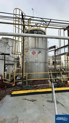 8500 gallon Shepard-Niles, 316 Stainless Steel Storage Tank, 108" diameter x 216" straight side, 1996
