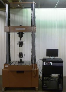 60000 lb. (300kN) Satec #60CS, tensile & compression testing system with T-slotted table