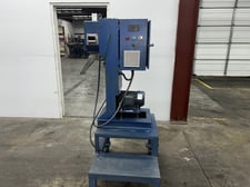 3" Accrapak, strand pelletizer, 1.5 KW, 1 rubber & 1 steel roll, 14 knife rotor