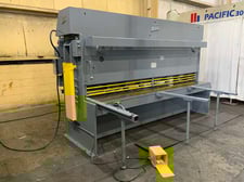 1/4" x 10' HTC #250-10A, hydraulic power squaring shear, 36" front operated power back gauge, 9 hold downs