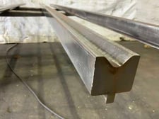 144" L, Female press brake die, 2-1/2" die width, 2-1/8" die height, 1-1/2" opening in die, 1/2" tang