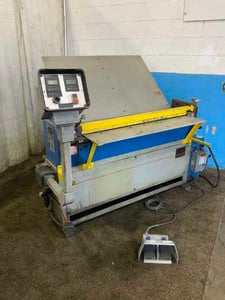4' x 16 gauge WDM #ASM-3-48, automatic plate bending roll, 3" roll diameter, 1 HP, digital display, 2000