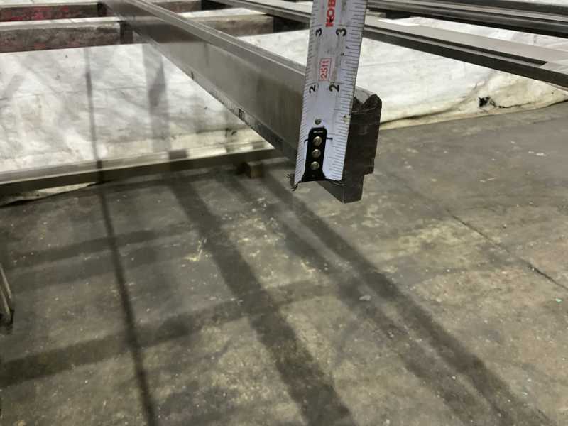 105-3/4" L, Female press brake die, 1" die width, 1-3/4" die height, 1/2" opening in V, 1/2" tang