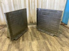 43-1/2" x 42" x 24" Drilled & tapped angle plates, 2-1/4" face thickness