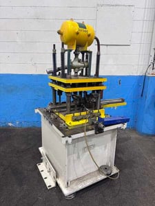15 Ton, Airam #ATP1555, pneumatic 4-post cut-off press, 3 stroke, 22" x 22" bed, 1997