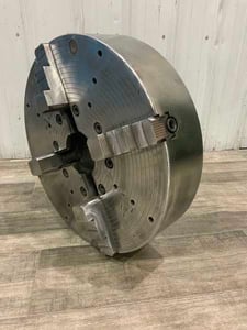 24" 4-Jaw lathe chuck, 5" thru hole, L-3 back plate