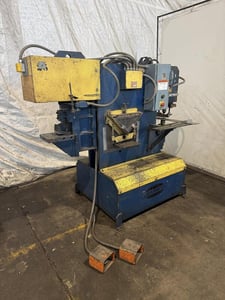 3" x 3" x 5/16" Iron Crafter #41-41, hydraulic ironworker, 40 ton, dual foot pedal