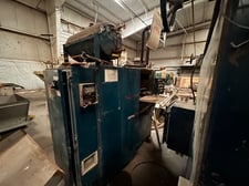 14" Union Tool #Series-15-C, Dual Lane Laminator Line, lay-up, in & outfeed conveyors, w/ unloader, hot melt