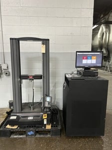 1125 lbf (5kN) Instron #5965, 44" testing opening, 16.5" x 6" table, 16.5" btwn columns/screws