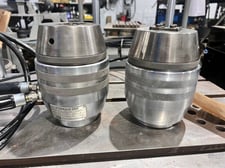 22 KIP (100kN), MTS #641.35, hydraulic fatigue rated wedge grips, 9.2" height, 5.8" dia.