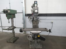 Bridgeport #2J, variable speed vertical milling machine, 9" x42"table, 1.5 HP