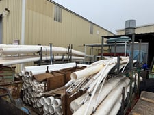 Large lot of Unused PTFE Teflon Pipe Tubing 1" - 12" Diameter, 10' - 20' Lengths