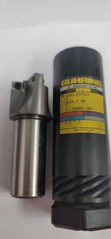Guhring #ZL-SENKER-KI-R, 34.7 mm inserted face mill, (4 available)