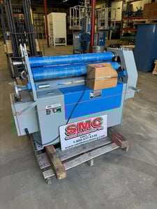 3' x .13" WDM #310-3.5-36, Double Pinch Plate Roll, 14" diameter roll, 230/460 V., 3 phase, TEFC, all gear