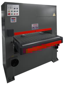 25" x 60" GMC #FP-2560, belt sander, 16-66 FPM, 31"-37" passline height, 1000 cfm, motorized table lift