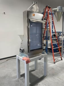 Lorandi #TCL100, air separator, T-Cleaner for granules & flakes, Stainless Steel vibrating elutrator separator