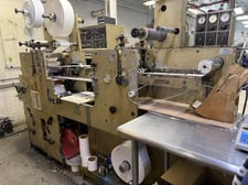 Mark Andy #910, 10" max web width, 4-colors, hot air drying, lamination, 2-die stations, conveyor