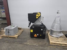 8" x 14" Rapid #200-36, granulator w/ in-line RFL-30 roll feed system, 50 HP, 46" infeed height, 3 knife open