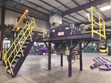 60 cu.ft. Marion #BPC-42-72-UR9C, mezzanine style horizontal ribbon blender, 15 HP, TEFC enclosure, 2010