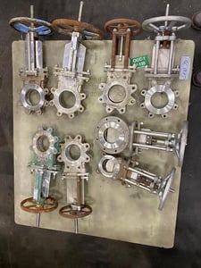 4" Velan, Trueline, Stainless steel manual knife gate valves, lot of 8