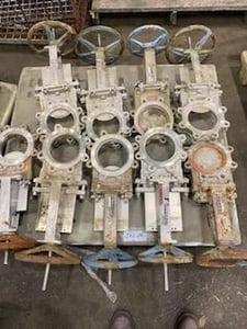 Image for 6" Dezurik, manual Stainless steel slide gate valve, lot of 9