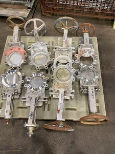 6" Dezurik, Velan, EC, manual Stainless steel slide gate valves, lot of 8