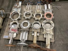 Dezurik, FNW, EC Flow, manual Stainless steel knife gate valves, 6" & 10", lot of 8