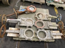 8" Dezurik, Stainless steel manual slide gate valve, lot of 6