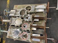 Dezurik, manual Stainless steel knife gate valves, 6" & 8", lot of 7