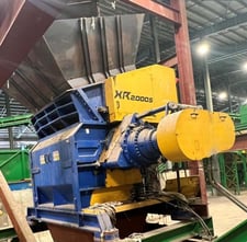 Untha #XR2000, single shaft shredder, 40" rotor diameter, (2) 177 HP synchronous water cooled, light use, 2017