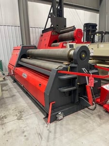 120" x 5/8" Akyapak #AHS30/13, 4-roll hydraulic plate roll, 15 HP, induction hardened rolls, torsion bar