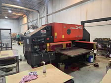 30 Ton, Amada #Pega-345, CNC Turret Punch, 58 turret stations, Amada 04P-C Control, ball transfer table
