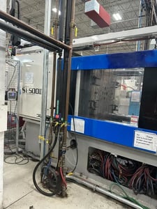 500 Ton, 67.9 oz., Toyo #Si-500III-K600U, horizontal plastic injection molder, 36.02" x 36.02" tie bar