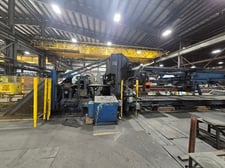 72" x .25" Bradbury, Cut-To-Length line, 80000 lb., L to R, 300 FPM, 17 roll hydrauic leveler type, 1985/86