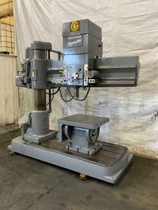 4' -11" Giddings & Lewis #Chipmaster, radial arm drill, 60" x 42" base, power elevation/head traverse, coolant