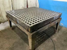 5' x 5' x 5.5" Acorn, welding table on stand, 34" height, 5-1/2"plate thickness