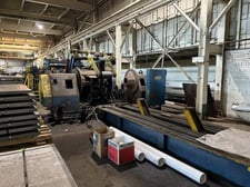 72" x .2" Voss, Cut-To-Length line, 50000 lb., 50-150 FPM, w/ coil handlers, rolls, leveler