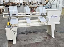 Evans Machinery #7100, Laminate Roller Machine, holds 10 pieces of HPL, 80 psi, 110 V, 2021