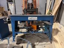 1/4" Lubow #ML-10T, table bender air, 400&deg; rotation, 2' x 6' table, infinitely adjustable beding port