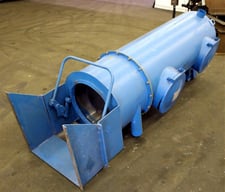 Spencer #24", 24" diameter carbon steel tubular bag separator, 4" dia inlet/outlet, skirt mounted