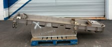 24" wide x 8' long, FMC, vibrating conveyor, cable suspended