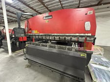110 Ton, Amada #RG-100, CNC press brake, 9.8' overall, 100" between housing, 3.9" stroke, 15.75" throat