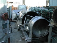 Aeromatic #T520419, Stainless steel fluid bed dryer, 43" dia. x 70" straight side, 55" dia. x 22" deep bowl