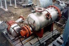 Distillation Engineering still system, Stainless steel, 25 gallon horizontal tank, unused, 1976