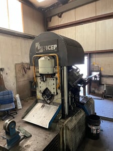 Ficep #A-152, Angle Line, 6" x 6" x 5/8", 30" L stock, 60 Ton, 1-3/16" hole, 2002