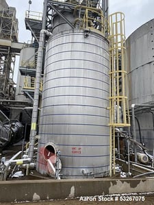 18,000 gallon 144" diameter x 264" straight side, Lundberg, Carbon Steel Vert Tank, slight cone top, flat