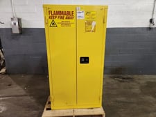 Jamco #BW1, Flammable Safety Cabinet, carbon steel, w/Barrel Rollers, 55 gallon capacity, 31" width x 33" D x
