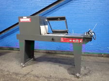 Damark #MP1418, Bar Sealer w/Heat Shrink Tunnel, 11.5" x 33" capacity, 1/15 HP, 16 Amps, 220 V