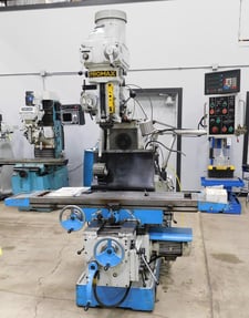 Supermax #YCM2GSK, vertical mill, 12.5"x58"tbl., 5 HP, 39.37"X, 15.98"Y, 17.72"Z, #40, Newall 3-Axis digital