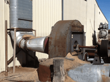 Sturtevant, Large Blower And Pipe, 75-100 HP, Planovane, 8 v-belts